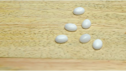 jade blanc  8x6mm
