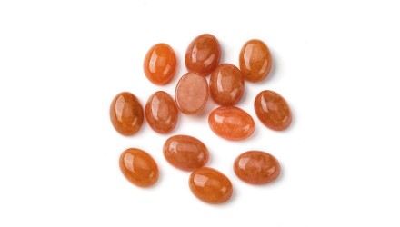 cabochon jade orange
