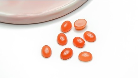 cabochon jade orange