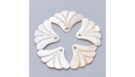 copy of Pendentif losange nacre cerclage laiton or