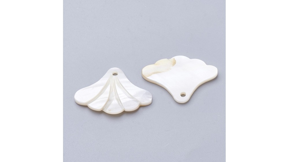 copy of Pendentif losange nacre cerclage laiton or