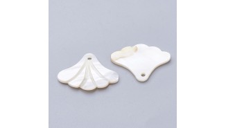 copy of Pendentif losange nacre cerclage laiton or