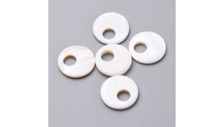 copy of Pendentif losange nacre cerclage laiton or