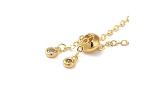 copy of Bracelet support cabochon 4mm en laiton doré  18K