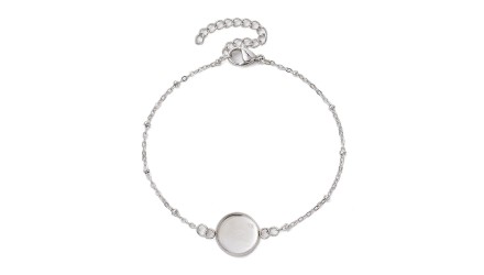 copy of Bracelet support cabochon 4mm en laiton doré  18K