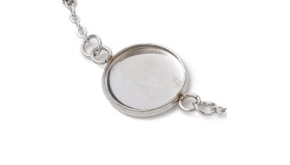 copy of Bracelet support cabochon 4mm en laiton doré  18K