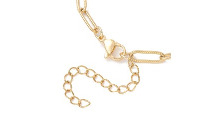 Créez votre bracelet doré en acier inox maille trombone chic
