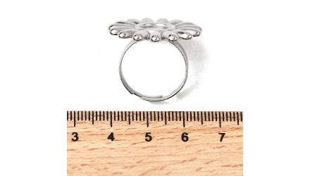 bague marguerite argent
