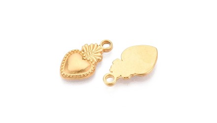 copy of Pendentif cœur ex voto acier inoxydable 304 couleur or
