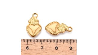 copy of Pendentif cœur ex voto acier inoxydable 304 couleur or