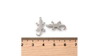 Créez des bijoux uniques avec pendentif gecko salamandre acier inoxydable
