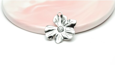 copy of Pendentif fleur Dalhia en acier inoxydable plaqué or 18k