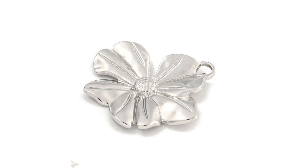 copy of Pendentif fleur Dalhia en acier inoxydable plaqué or 18k