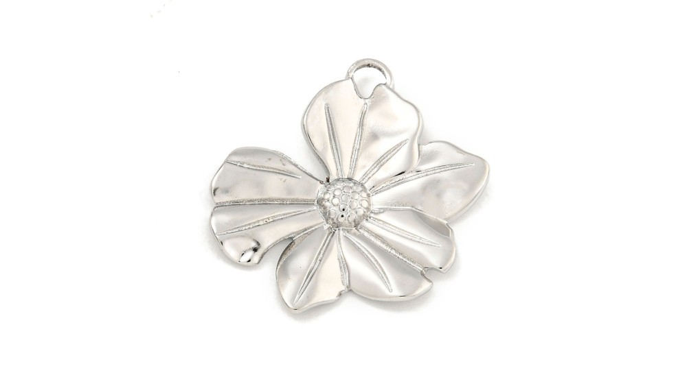 copy of Pendentif fleur Dalhia en acier inoxydable plaqué or 18k