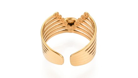 bague suupport cabochon acier