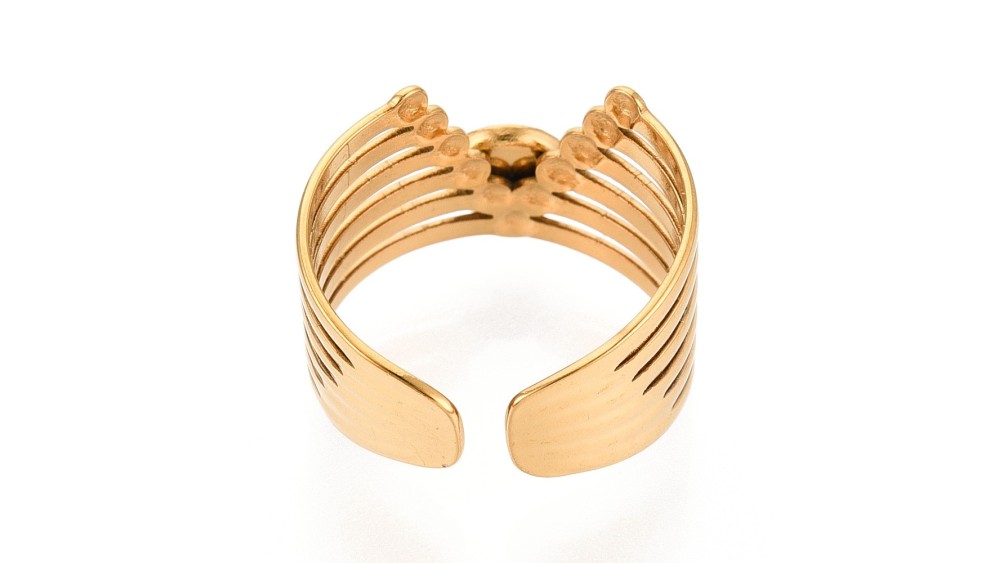 bague suupport cabochon acier