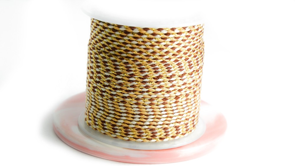 copy of Cordon en coton ciré 1mm noir