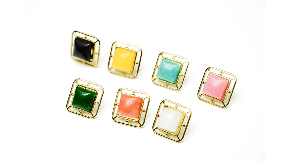 copy of Puces d'oreille rondes en acier inoxydable plaqué or 18k