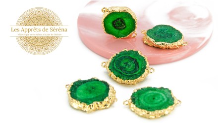 connecteur druzy vert
