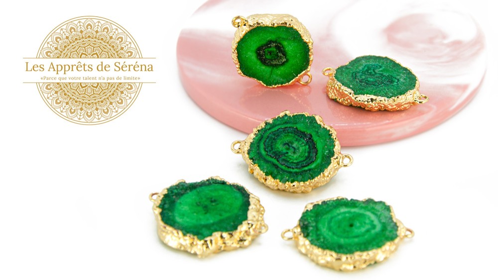 connecteur druzy vert