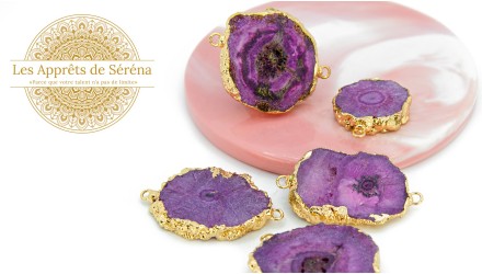 connecteur druzy violet