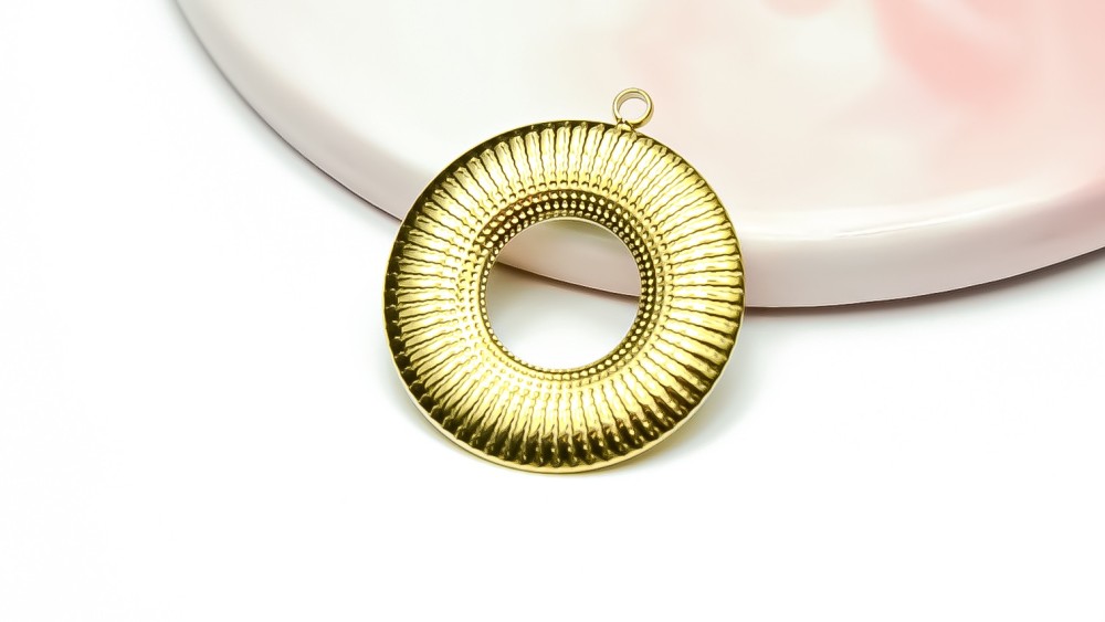 pendentif rond or