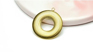 pendentif rond or