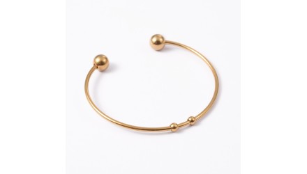 copy of Bracelet support cabochon 4mm en laiton doré  18K