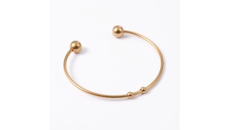 copy of Bracelet support cabochon 4mm en laiton doré  18K