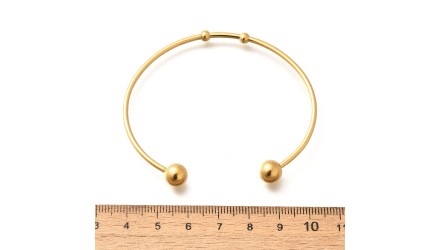 copy of Bracelet support cabochon 4mm en laiton doré  18K