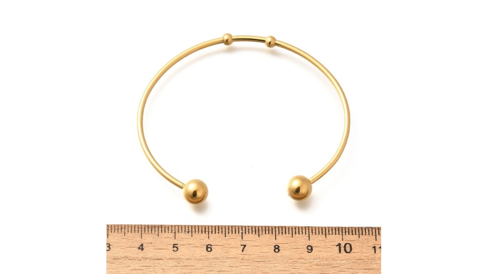 copy of Bracelet support cabochon 4mm en laiton doré  18K