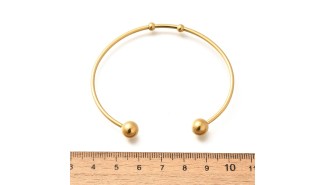 copy of Bracelet support cabochon 4mm en laiton doré  18K