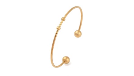 copy of Bracelet support cabochon 4mm en laiton doré  18K