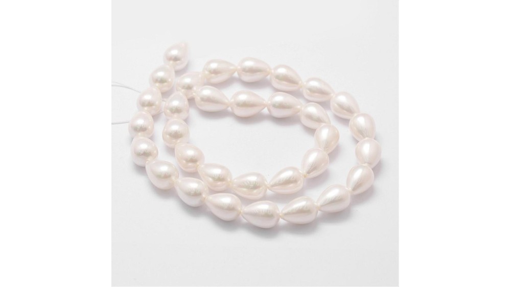 copy of Perle x 30 fleur nacre veritable 6mm