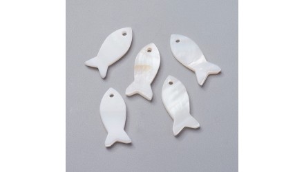 Pendentif poisson x 4 en nacre véritable