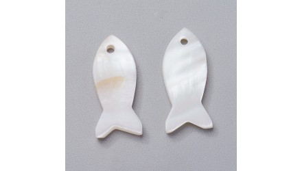 Pendentif poisson x 4 en nacre véritable
