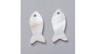 Pendentif poisson x 4 en nacre véritable