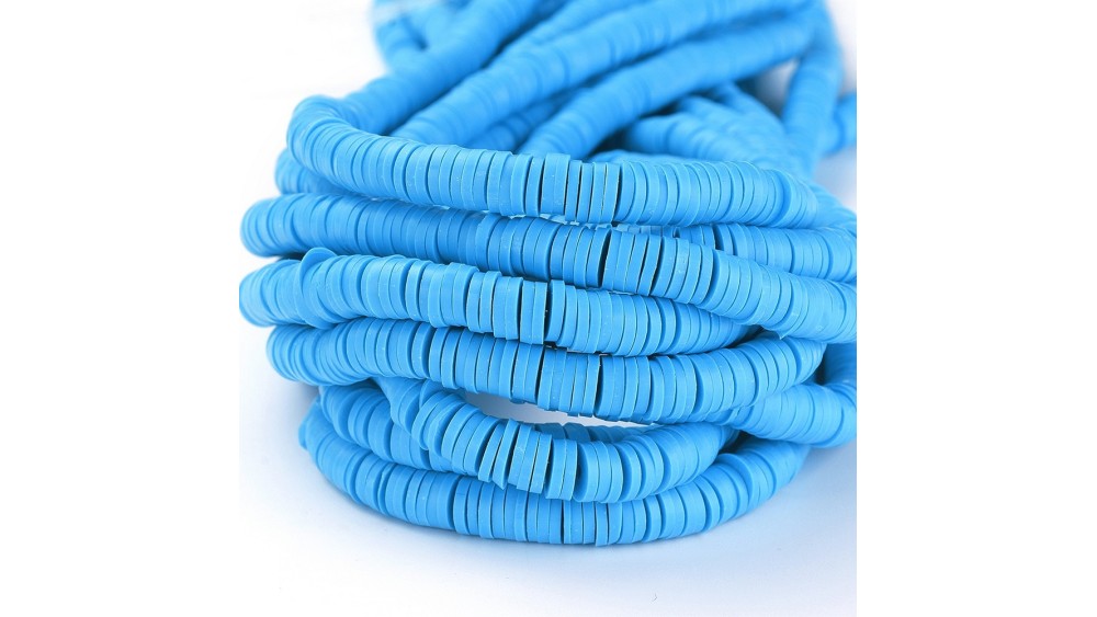 perle heishi bleu roi