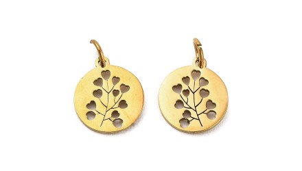 pendentif fleur or