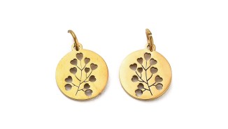 pendentif fleur or