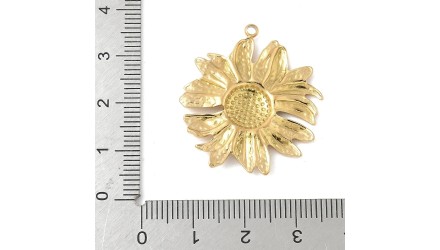 copy of Pendentif fleur Dalhia en acier inoxydable plaqué or 18k