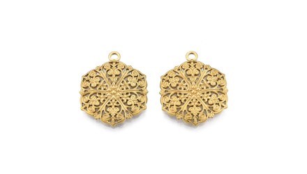 Pendentif filigrane or