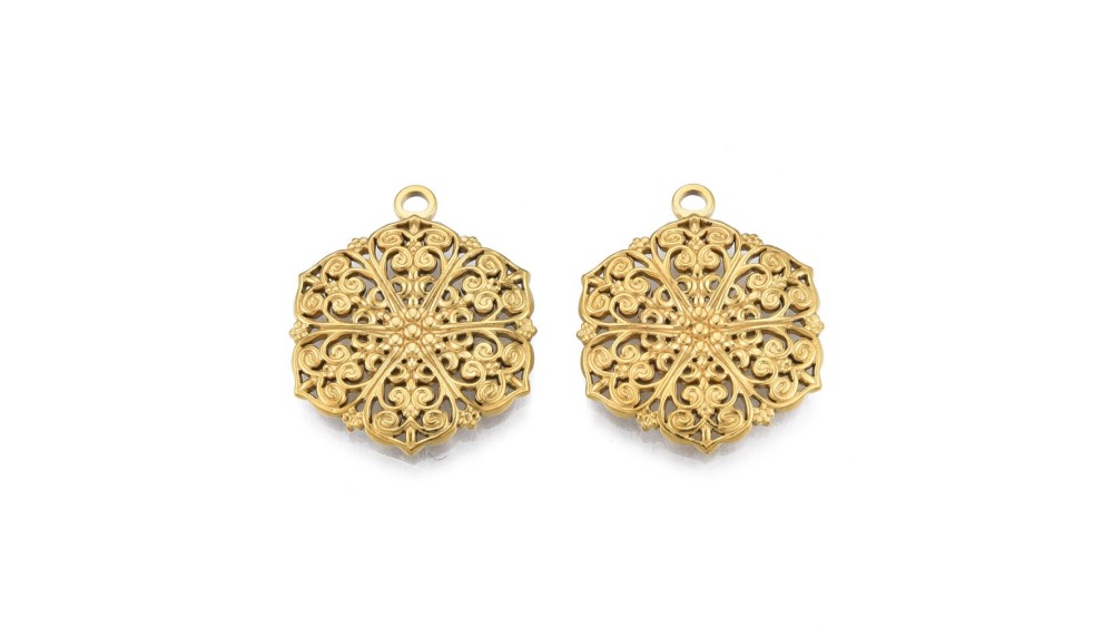 Pendentif filigrane or
