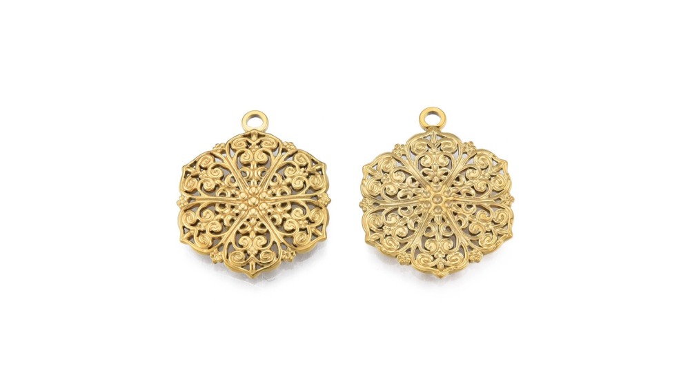Pendentif filigrane 18k