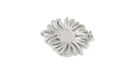 copy of pendentif médaillon support pour cabochon 4mm acier inoxudable plaqué or