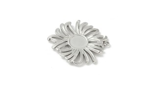 copy of pendentif médaillon support pour cabochon 4mm acier inoxudable plaqué or