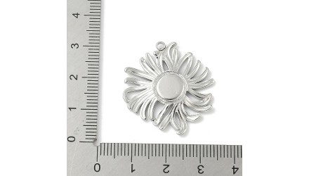 copy of pendentif médaillon support pour cabochon 4mm acier inoxudable plaqué or