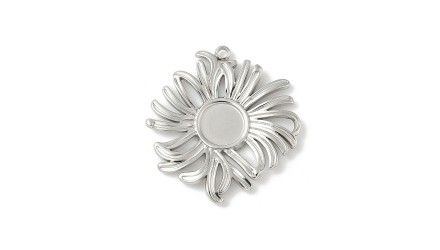 copy of pendentif médaillon support pour cabochon 4mm acier inoxudable plaqué or