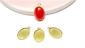Créez des bijoux uniques avec ce support cabochon ovale 13x18mm or