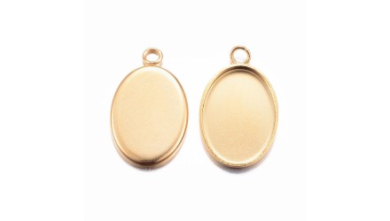 Créez des bijoux uniques avec ce support cabochon ovale 13x18mm or